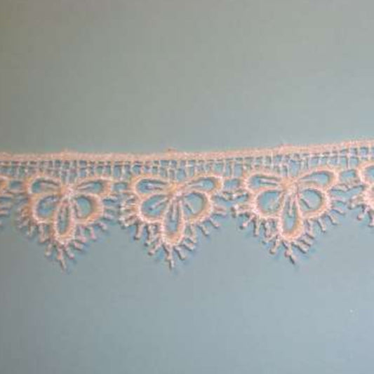 White guipure lace 27.4mts 22mm design 31856A