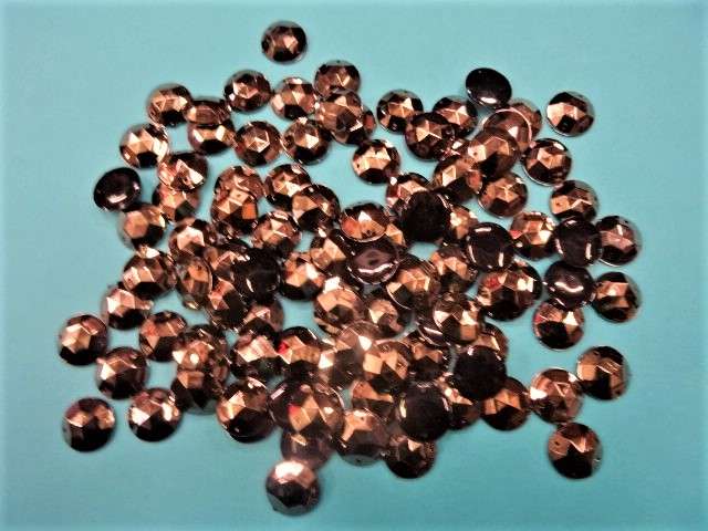 50 dark silver round sew on acrylic stones 18mm clearance