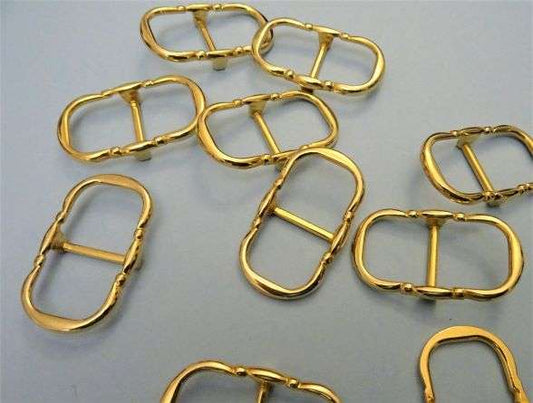 10 Gold colour metal buckles size 45mm x 25mm clearance