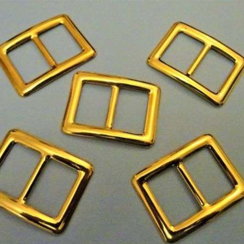 5 Gold colour metal buckles size 55mm x 40mm clearance