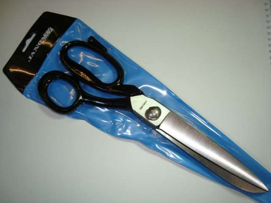 Tailors shears / scissors black metal handle Janome brand 30cm / 12 inch