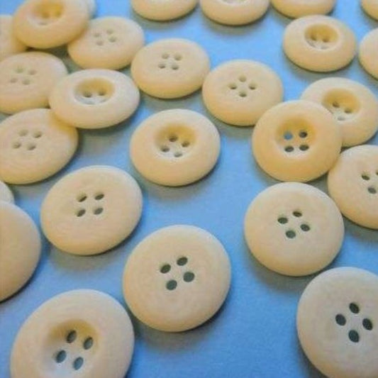 50 cream 4 hole buttons size 22mm clearance