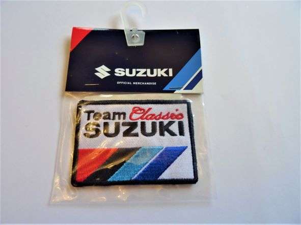 5 Embroidered Team Classic Suzuki sew on motif size 70mm x 50mm clearance