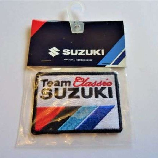 5 Embroidered Team Classic Suzuki sew on motif size 70mm x 50mm clearance