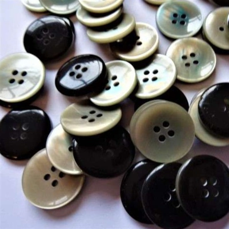 50 green multi coloured 4 hole buttons 20mm clearance