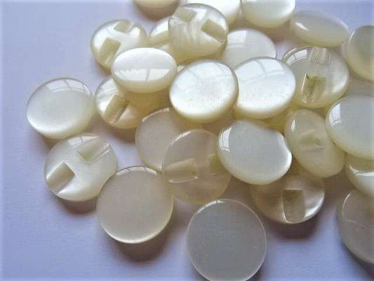 100 buttons ivory hole at back 19mm clearance