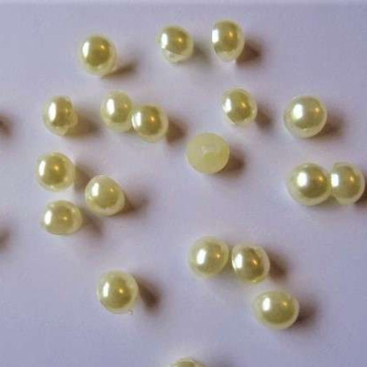 100 ivory pearl shank buttons [ like cn55 ] wedding type button 10mm clearance