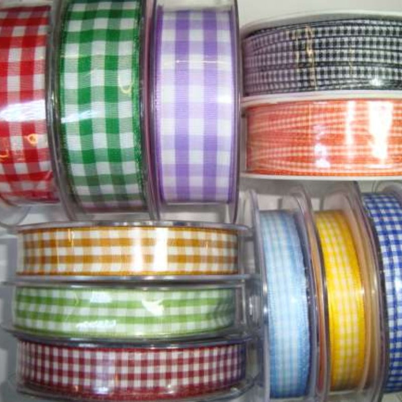 20 metres of mini gingham checked ribbon 15mm wide – Bits & Bats Online ...