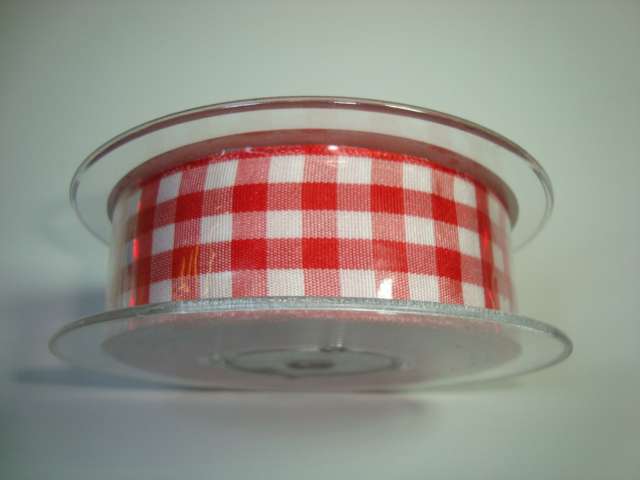 20 metres of mini gingham checked ribbon 25mm wide