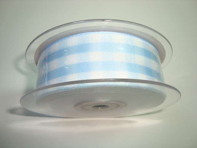 20 metres of mini gingham checked ribbon 25mm wide