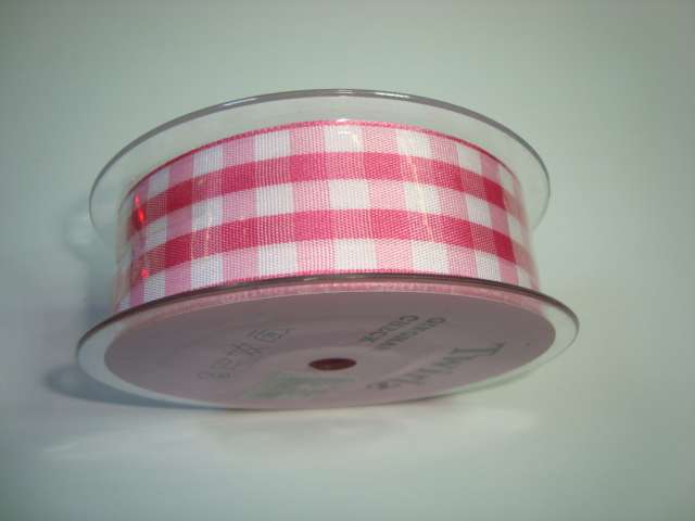 20 metres of mini gingham checked ribbon 25mm wide