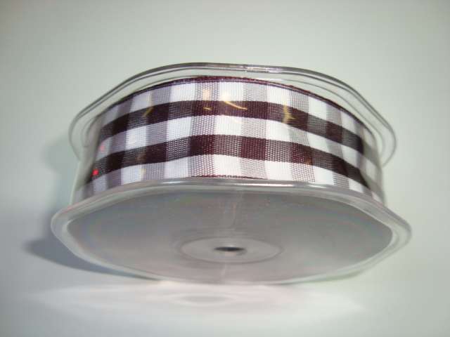 20 metres of mini gingham checked ribbon 25mm wide