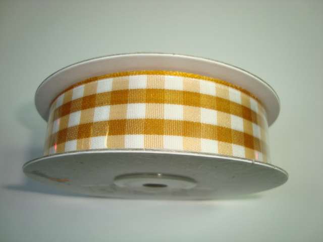 20 metres of mini gingham checked ribbon 25mm wide