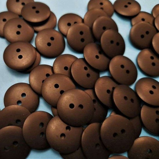 100 black 2 hole buttons size 18mm clearance