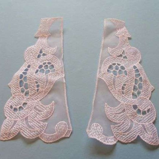 5 pairs of white lace collars 22cm x 10cm each side clearance