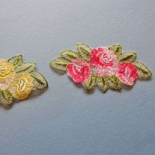 20 rose design motifs size 85mm x 40mm choice of colour clearance