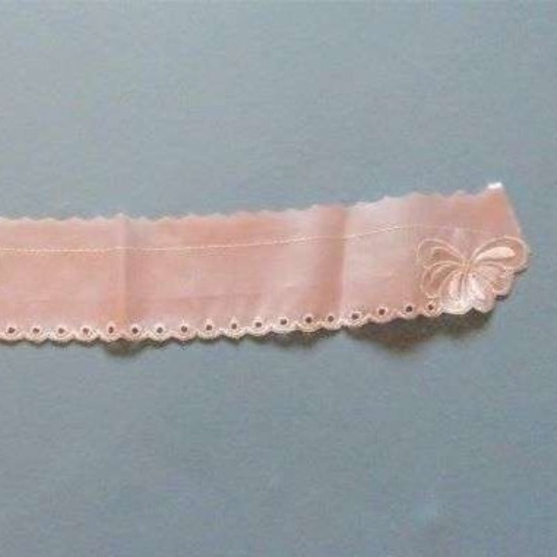 5 Ivory satin lace collar strips 39cm x 5cm clearance