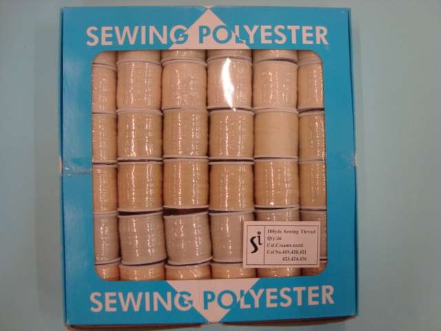 36 reels polyester sewing machine thread 100 metre