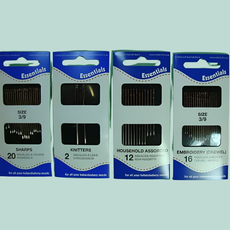 10 cards of hand sewing needles choice of size Whitecroft brand