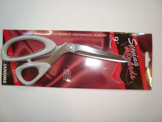9 inch Sewing Wizards Dressmaking Serrated Janome Sewing scissors Wizards Range Scissors cream coloured handles