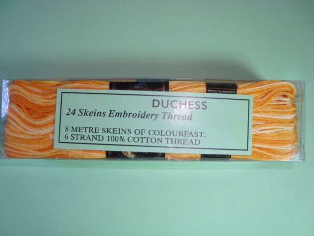 24 skeins of embroidery thread 8 metre variegated colours