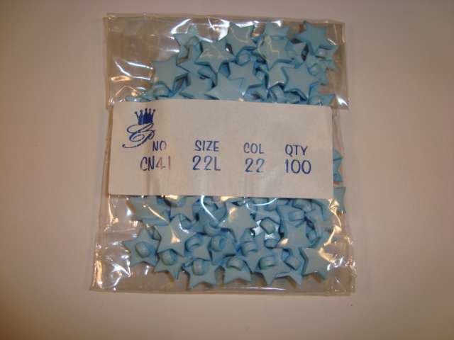 100 STAR shape buttons size 14mm