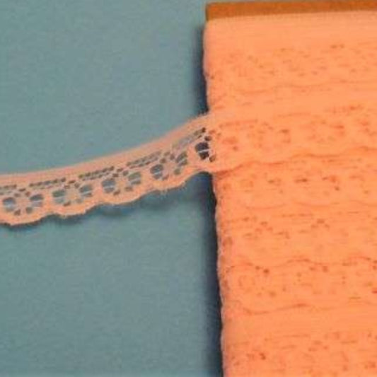 20 metres of light pink lace 13mm wide clearance