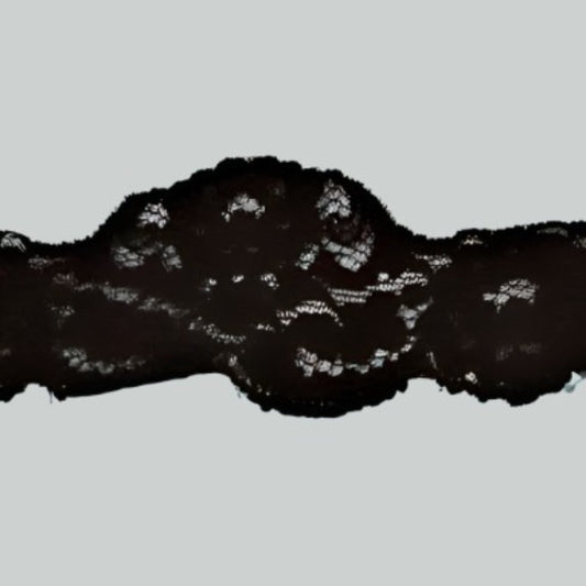 70 metres of black lace with flower design 40mm wide clearance