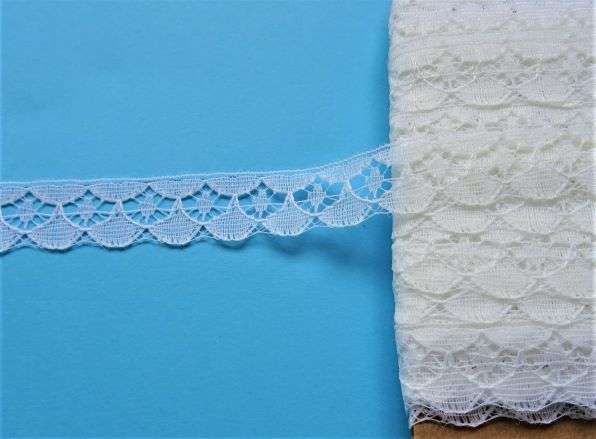 20 metres of Raw White lace 18mm wide clearance