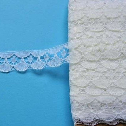 20 metres of Raw White lace 18mm wide clearance