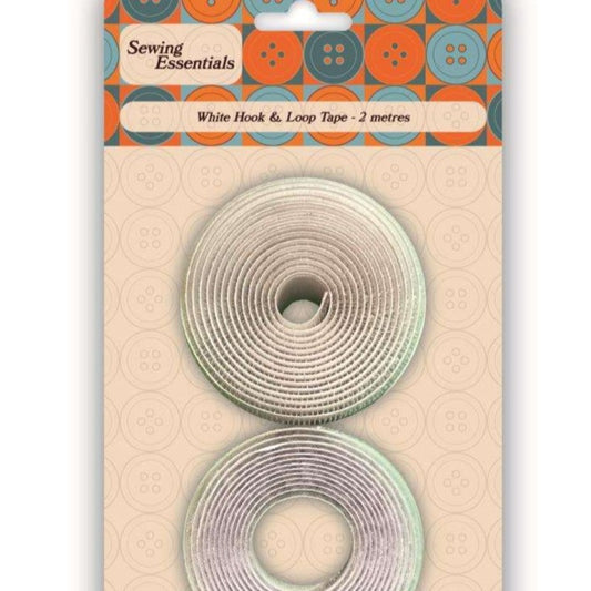 2 cards of hook and loop tape sew on with 2 metres on each 25mm wide [ one white and one black ]