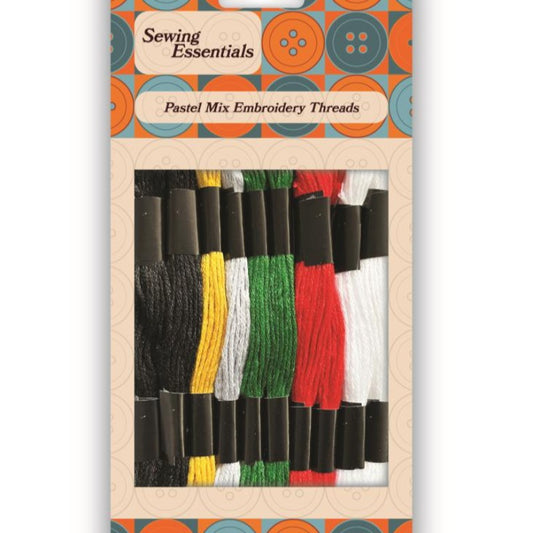 2 packs of Embroidery thread with 10 in each bright and light colours