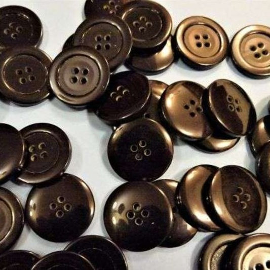 50 Black 4 hole buttons size 23mm clearance