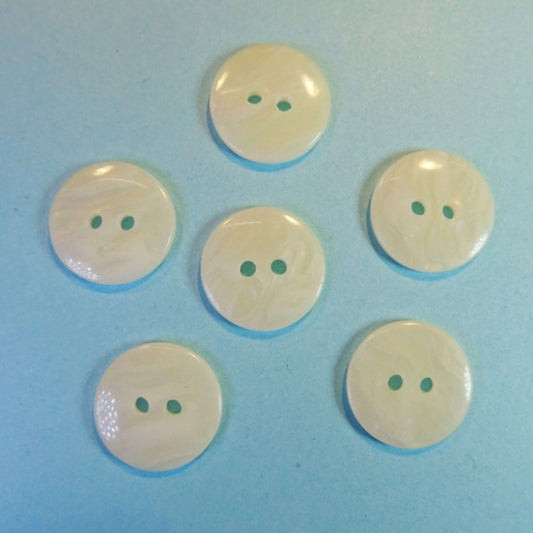 100 shiny ivory buttons 2 hole buttons 16mm clearance