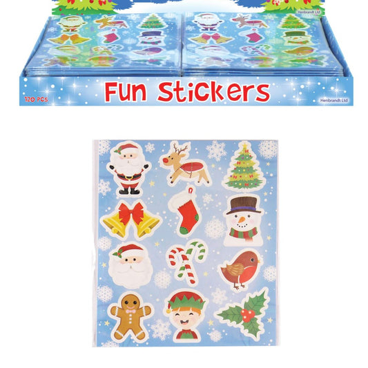 120 Christmas Time Fun Stickers 12 stickers on each sheet