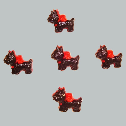 100 scotty dog buttons size 18 x 15mm