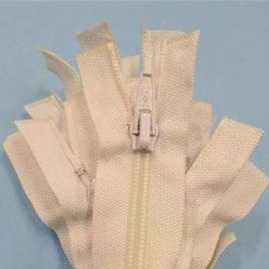 10 White nylon open end zips 70cm / 28 inch clearance